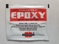 Lepidlo dvousložkové epoxidové pro lepení korundového/CBN brusiva na stopky Double/Bubble USA 3,5 gramů