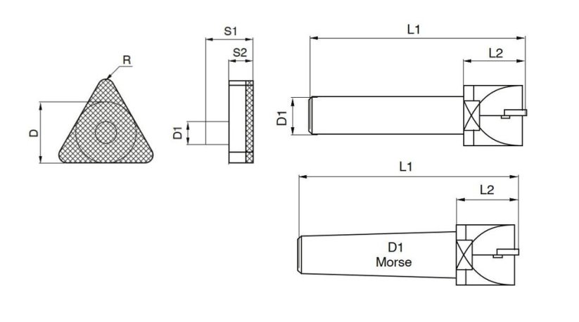 Výměnná orovnávací destička s čepem DR.KAISER HP7  TNXX 0X0312 R 0,125 60°