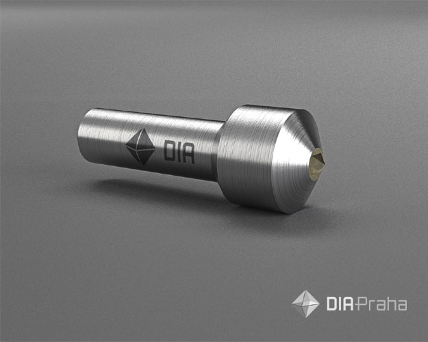 Diamantový orovnávač s válcovou stopkou průměr 8/12x45 s hlavou ON 224916 - Velikost: 0,50S ct