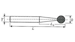 Diamantové brusné tělísko HESON koule D-S 123/50 5,0/6x60