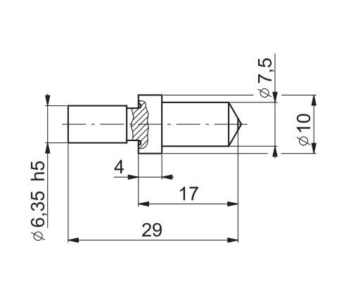 Vnikací těleso Rockwell HPD25C + atest