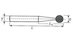 Diamantové brusné tělísko HESON koule D-S 121 5,0/3x40