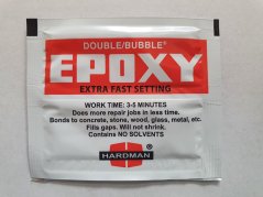 Lepidlo dvousložkové epoxidové pro lepení korundového/CBN brusiva na stopky Double/Bubble USA 3,5 gramů