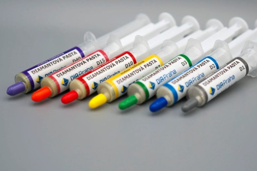 Lapovací pasty diamantové D1 (0-1µm) v dávkovači 5g MED WS vodou ředitelné